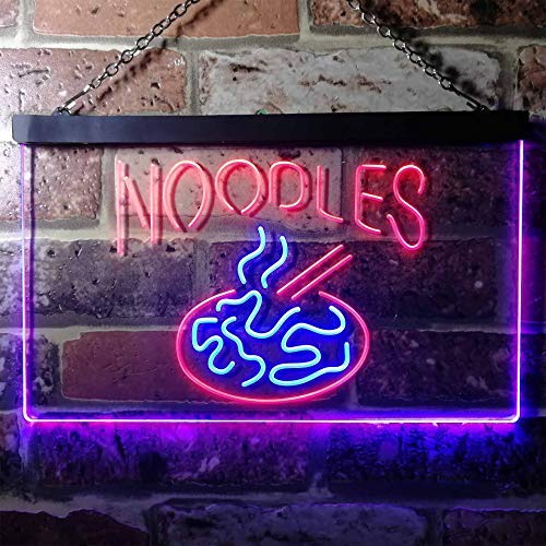 Noodles Dual LED Neon Light Sign